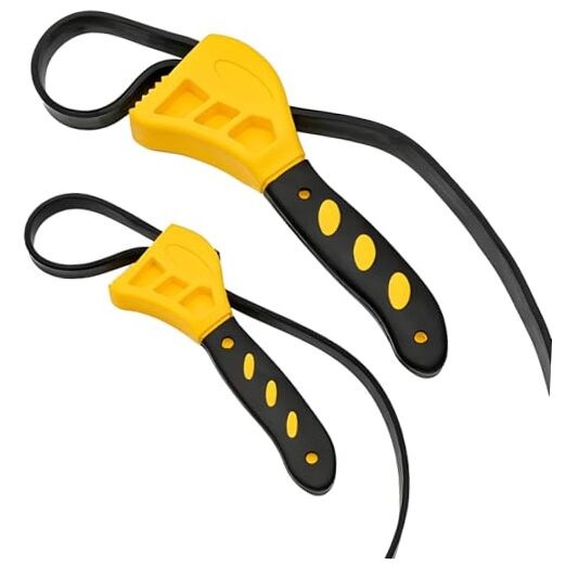 NIXNEHC Upgraded Adjustable Rubber Strap Wrench Set, 2pcs - Max Diameter 6"