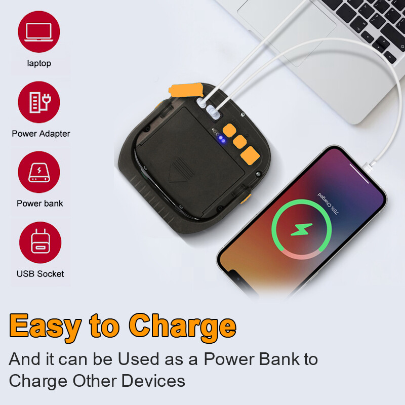 3300 Lumen USB Rechargeable LED Work Light Magnetic Super Bright Worklight