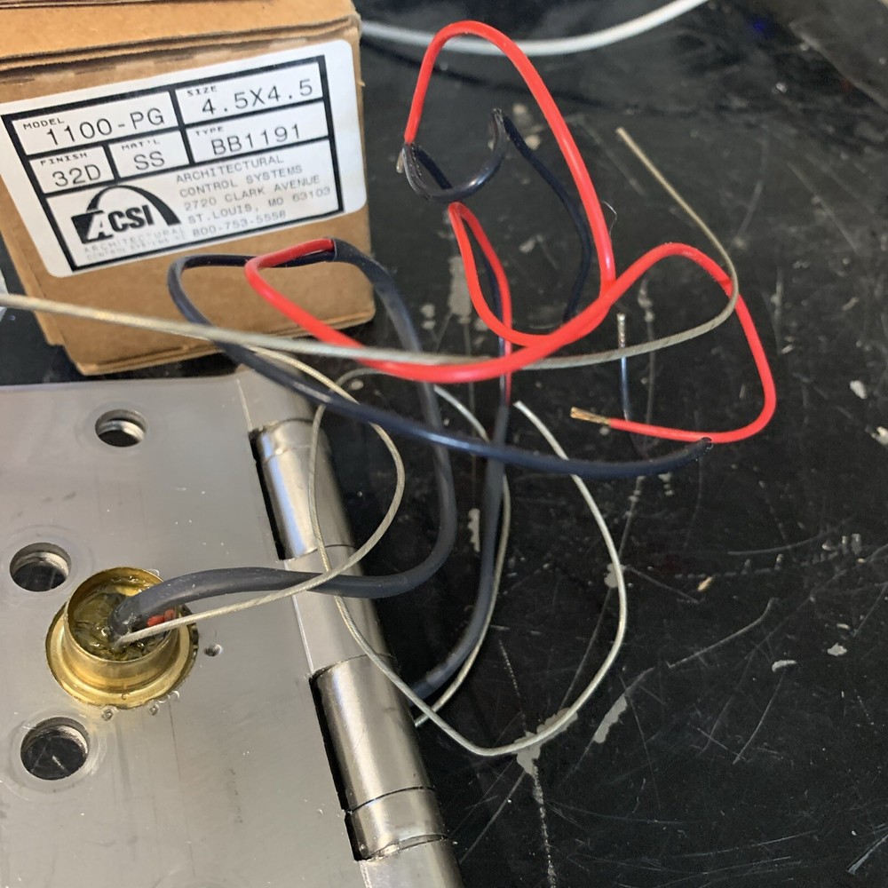 2-Architectural Control Systems 1100-PG BB1191 Electrified Security Hinge