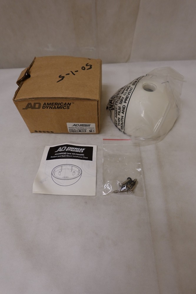 American Dynamics ADCDMPEND Surveillance Camera Pendant Mount WHITE 3/4 Discover