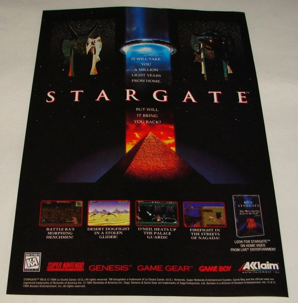 1995 video game ad ~ STARGATE
