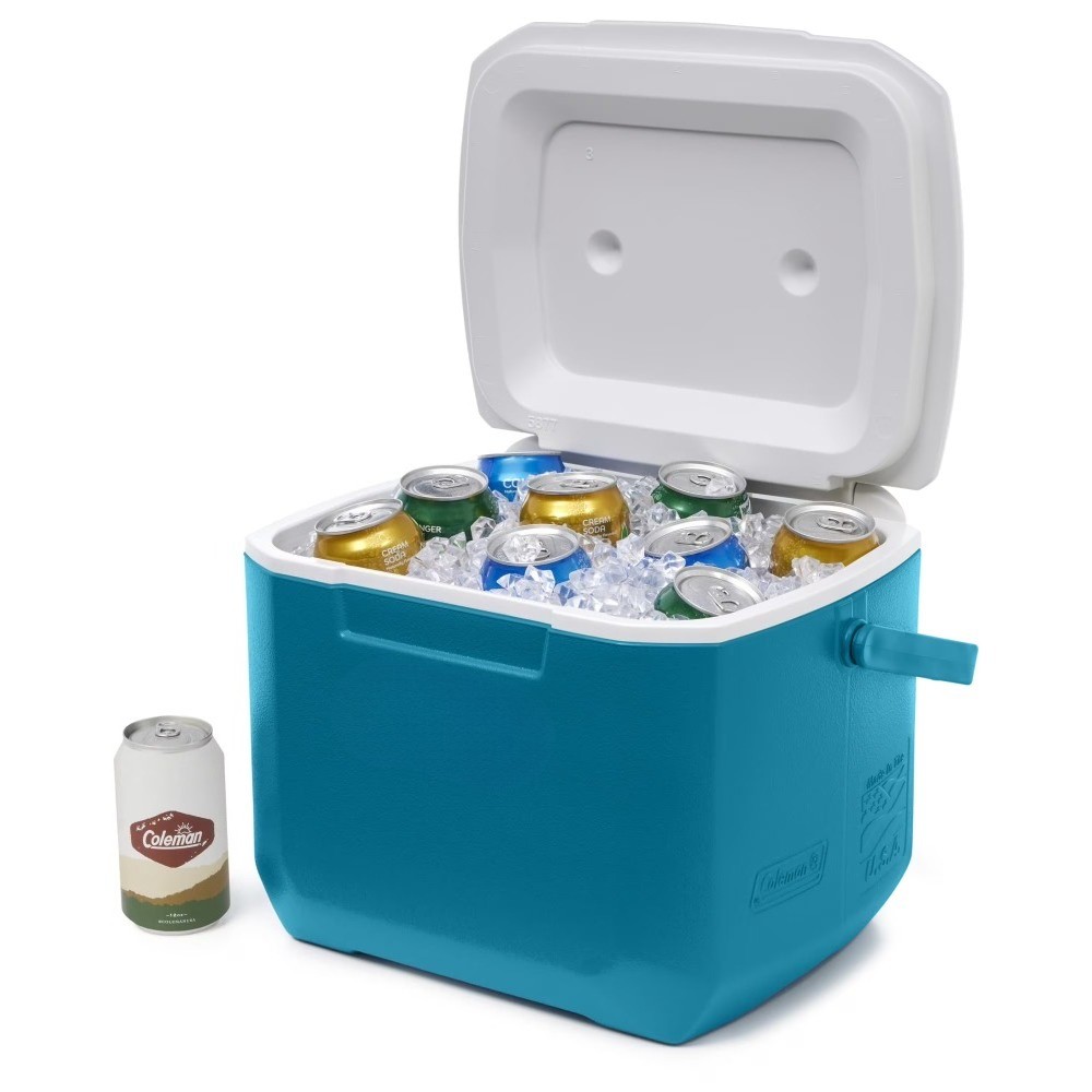 16-Quart, 11 Can Portable Hard Cooler, Blue