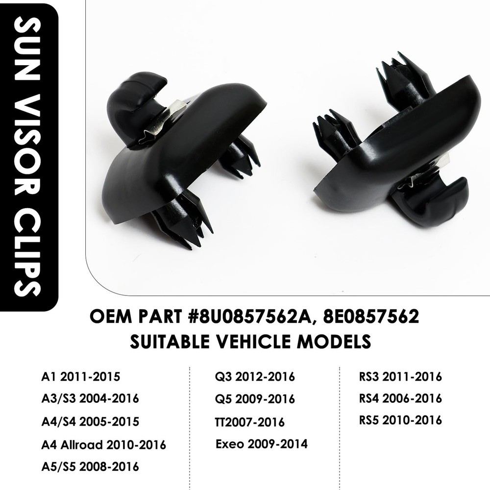 2015 Q5 Sun Visor Clip Replacement Compatible with Audi, Sunvisor Inner Clips...