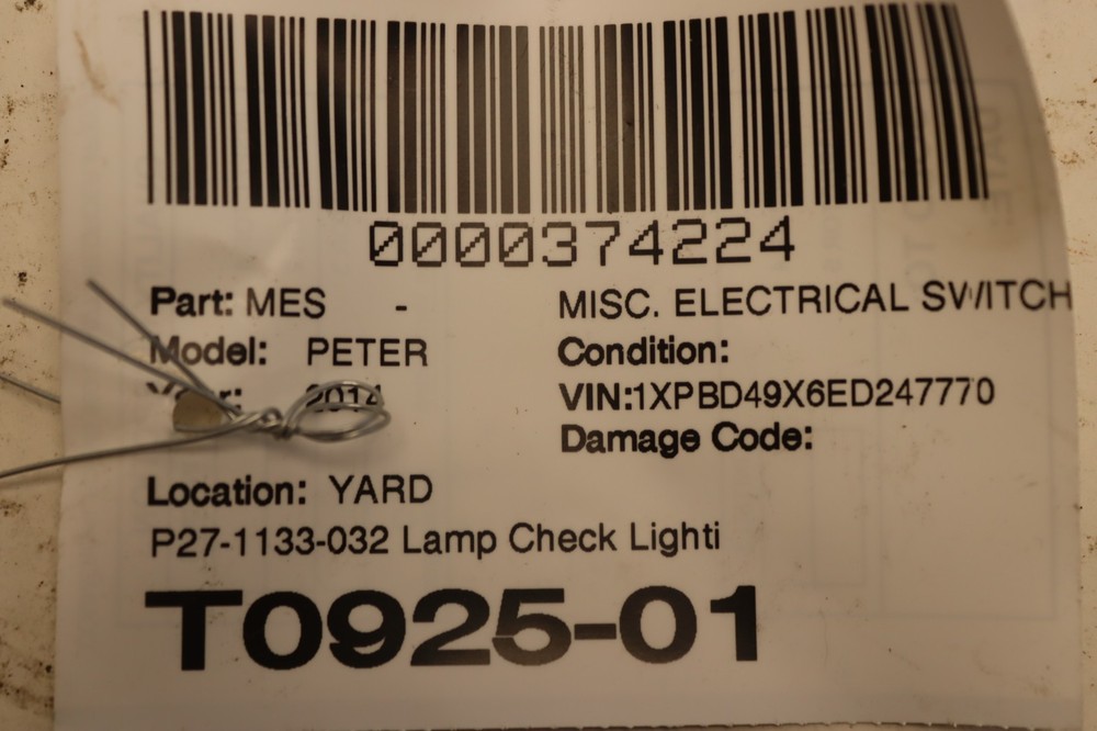 2013-2021 PETERBILT 579 LAMP CHECK LIGHTING SELF TEST CONTROL SWITCH OEM