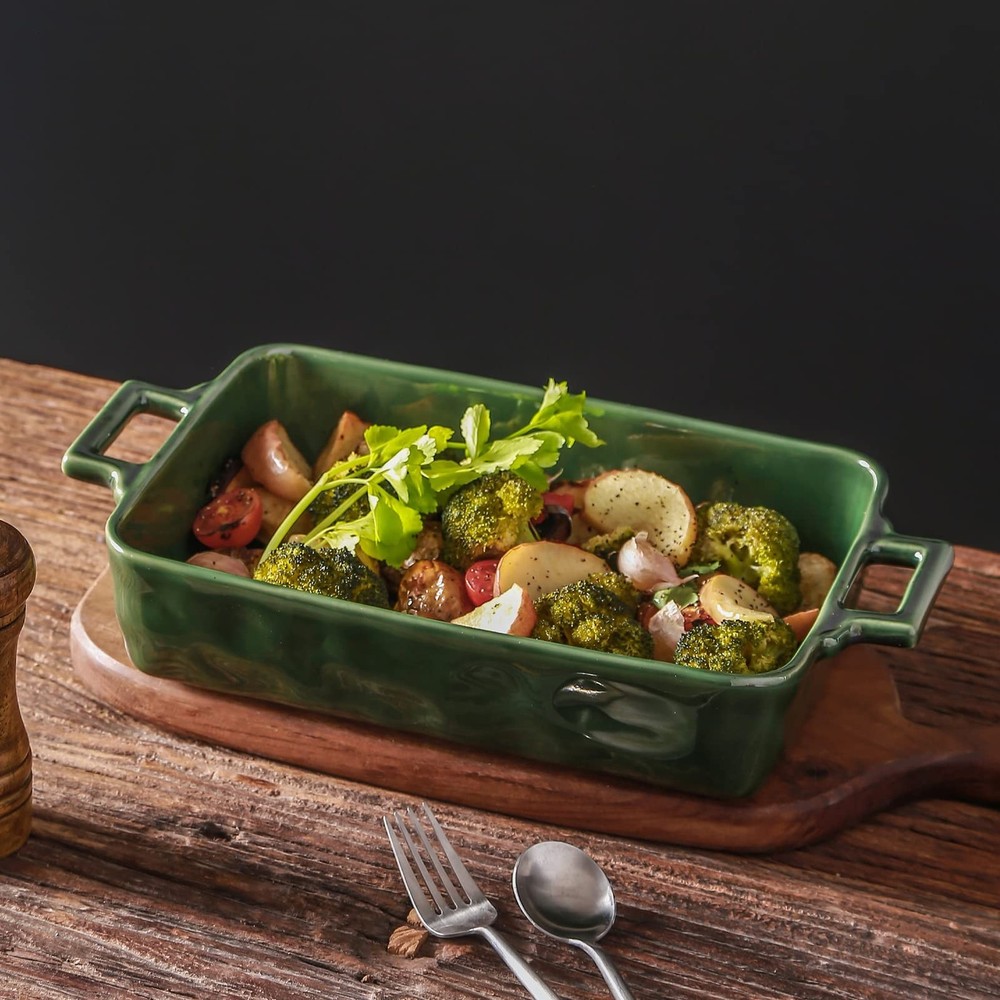 VICRAYS Ceramic Bakeware Set, Porcelain Rectangular Baking Dish, Baking Pan L...