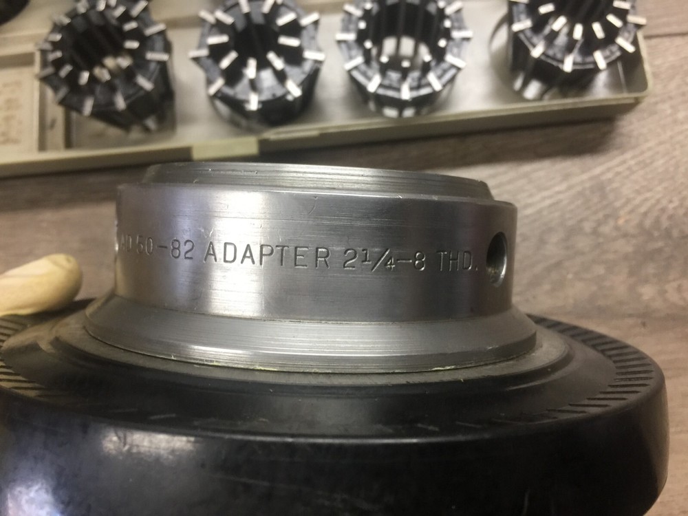JACOBS SPEED CHUCK #50 W/ 2 1/4 -8 THREADED MOUNT & COLLETS