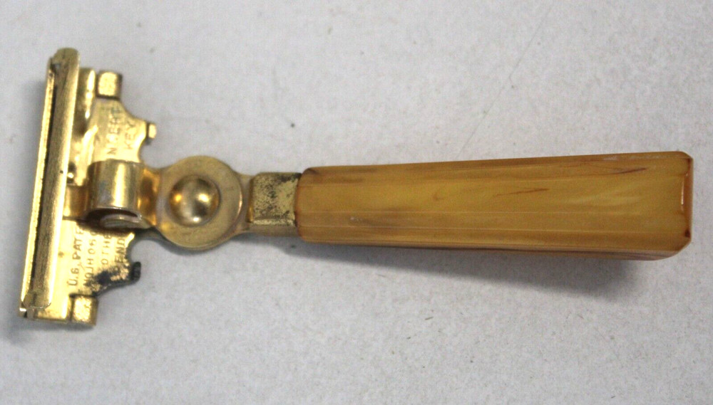 Vintage Schick Injector Razor - Butterscotch Bakelite Handle