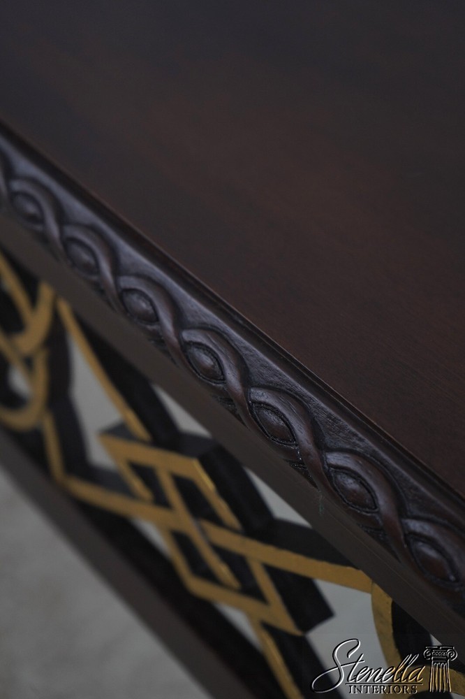 68148: BAKER Chippendale Large Mahogany Library Table