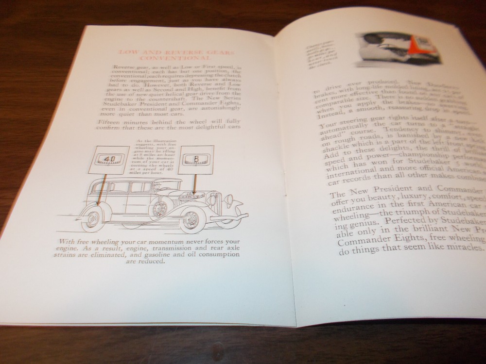 1930 Studebaker "Free Wheeling" 16-page Advertising Booklet