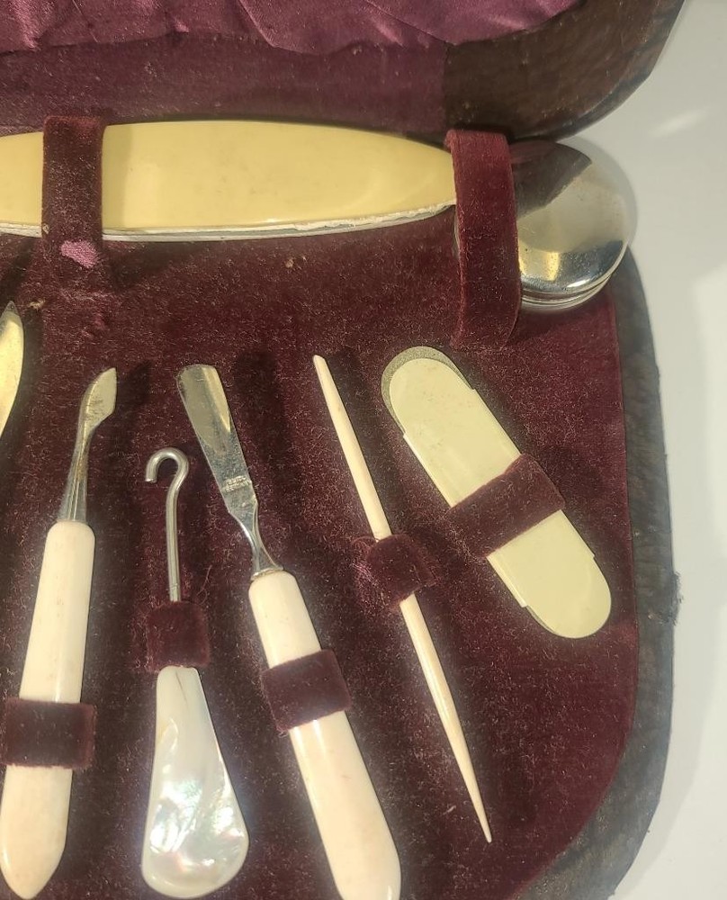 ANTIQUE GERMAN VICTORIAN MANICURE SET COMPLETE