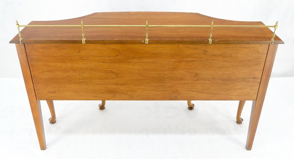Thomasville Brass Gallery Back Banded Top Light Walnut Sideboard MINT