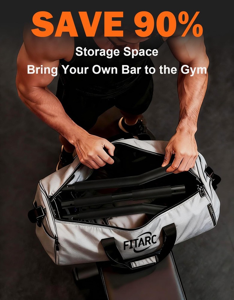 40'' LAT Pulldown Bar Attachment for Pulley Cable Machine, FullLength NonSlip...