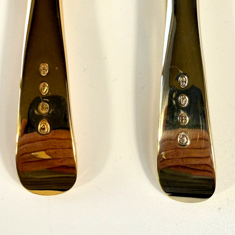 50th Wedding Anniversary Gerity Cake Knife & Server Set – Gold Tone – In Box