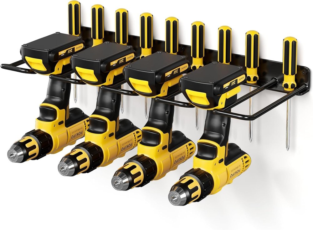 Power Tool Organizer, Drill Holder Wall Mount, Heavy Duty Garage Tool Organizer