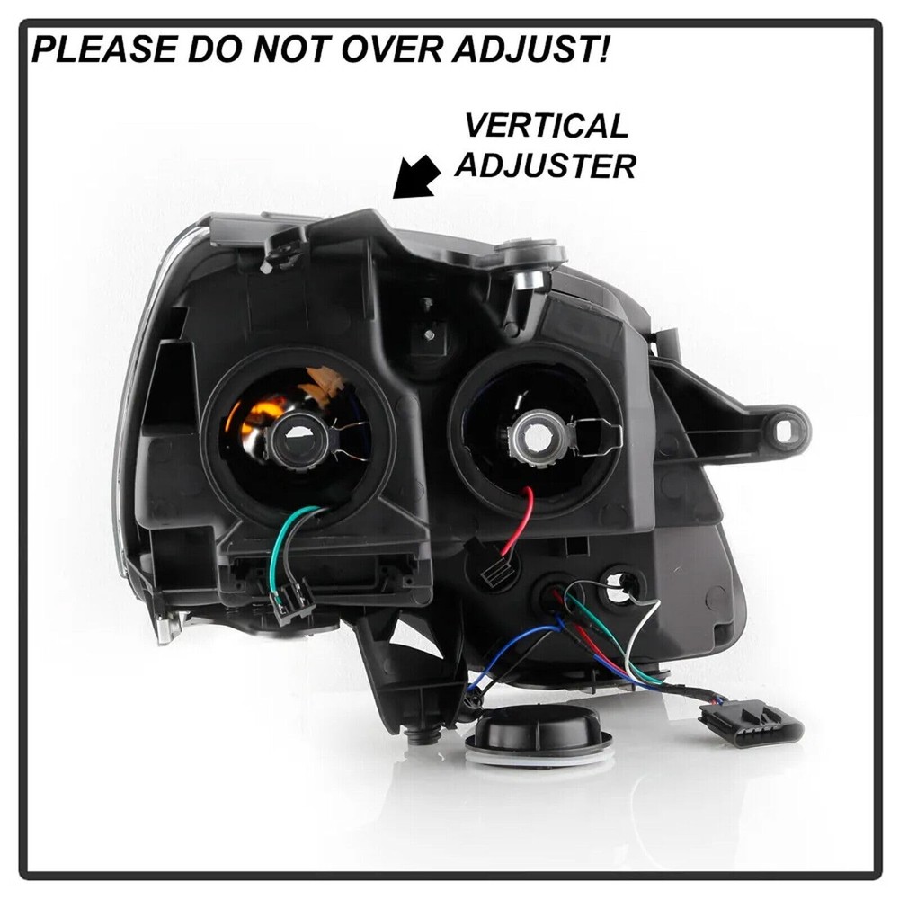 Headlight Assembly for GMC Acadia 2007-2012 Black Amber Replacement