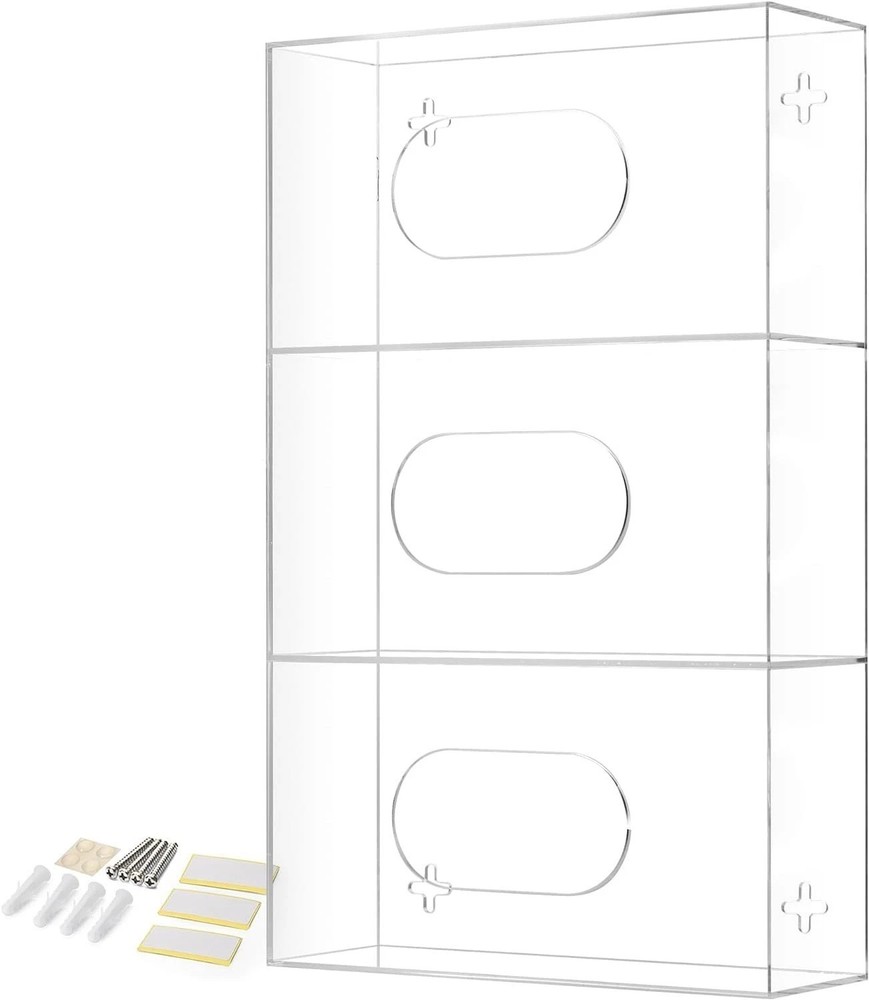 Multipurpose Triple Glove Station - Organized & Efficient Glove Storage Solution