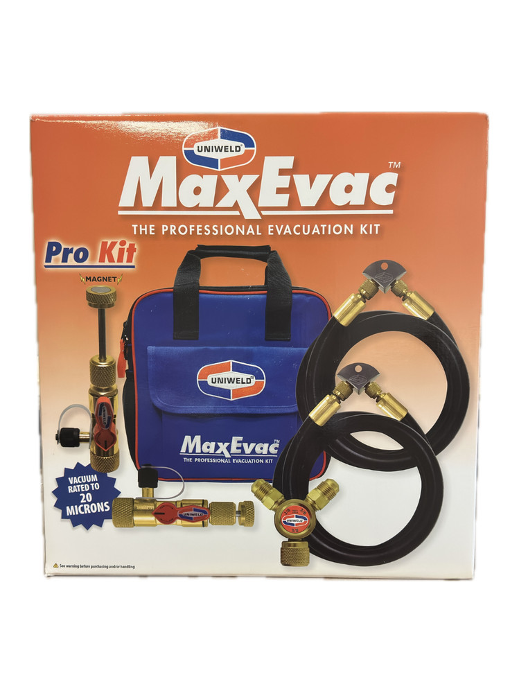 Uniweld MaxEvac Pro Kit Professional Evacuation System Vacuum Rated 20 Microns