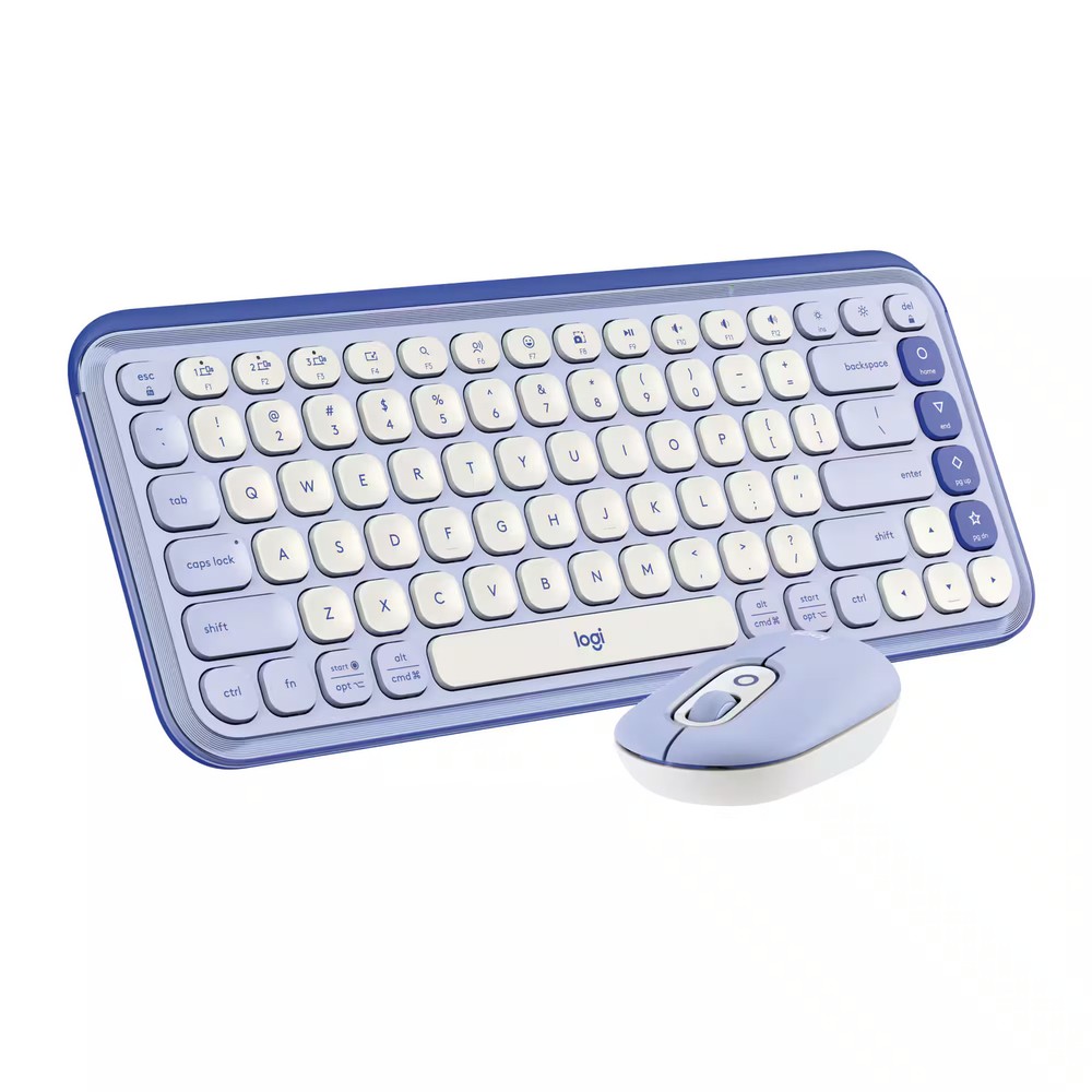 Logitech - POP ICON COMBO Compact TKL Wireless Bluetooth Keyboard and Mouse B...