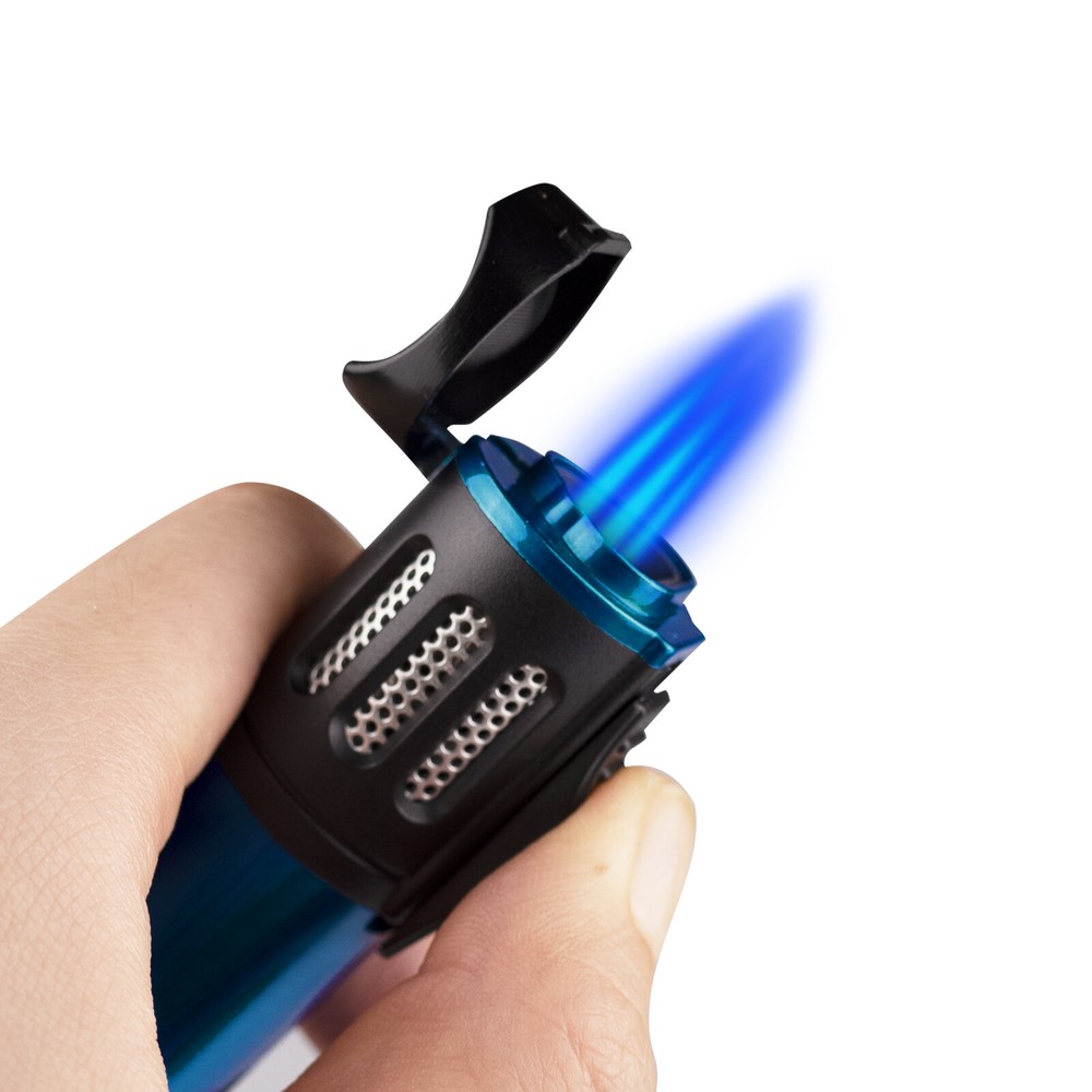 Torch Lighter Butane Cigar Lighter Adjustable Refillable Triple Jet Flame