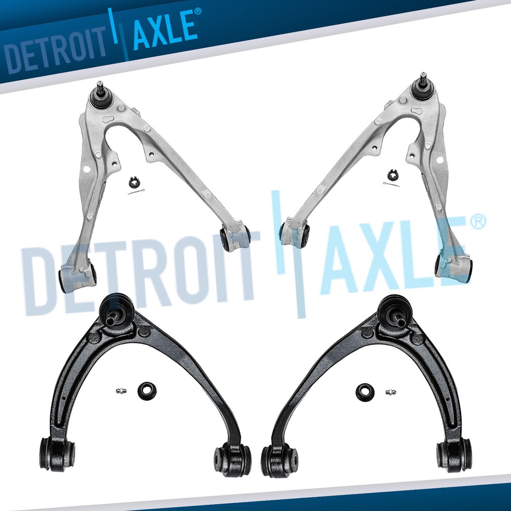 4pc Front Upper Lower Control Arms for Chevy Silverado 1500 Cadillac Escalade