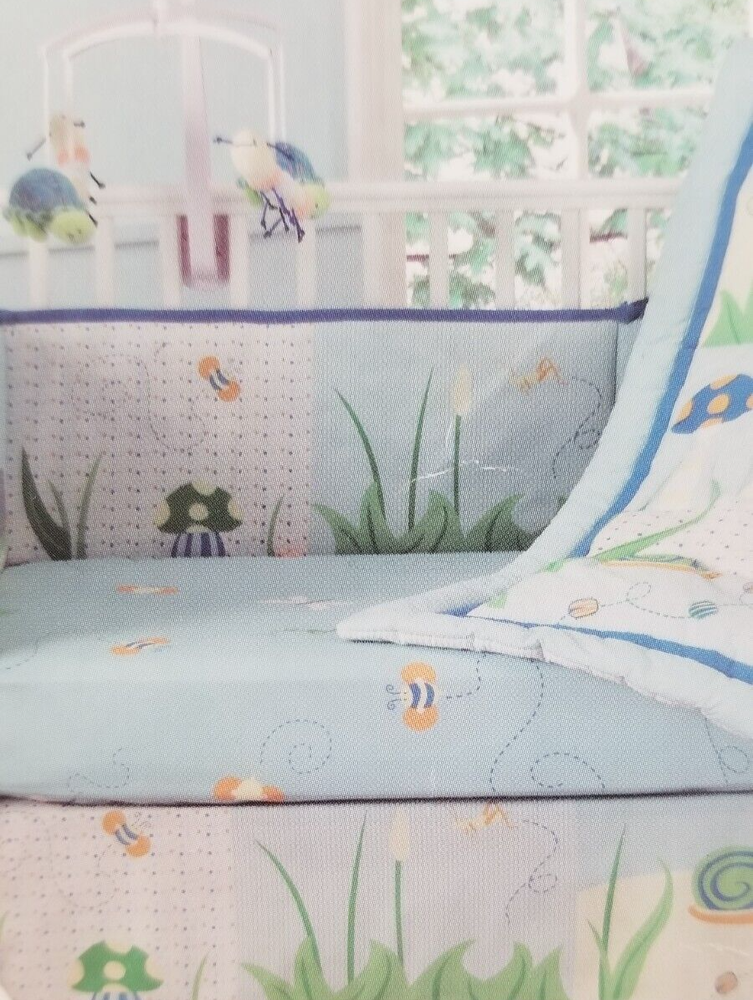 3 pc Step by Step Garden Patch Baby Nursery Crib Bedding Set NIP