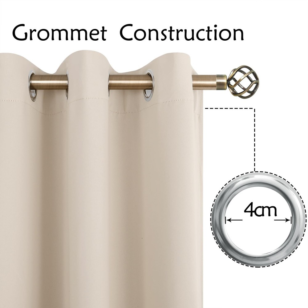 BGment Champagne Curtains 63 Inch Long - Wedding & Party Backdrop Drapes Eleg...