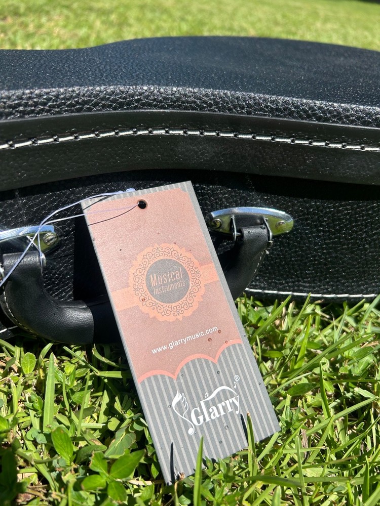 Glarry Prefessional Hardshell A-Style Pattern Leather Wood Mandolin Case