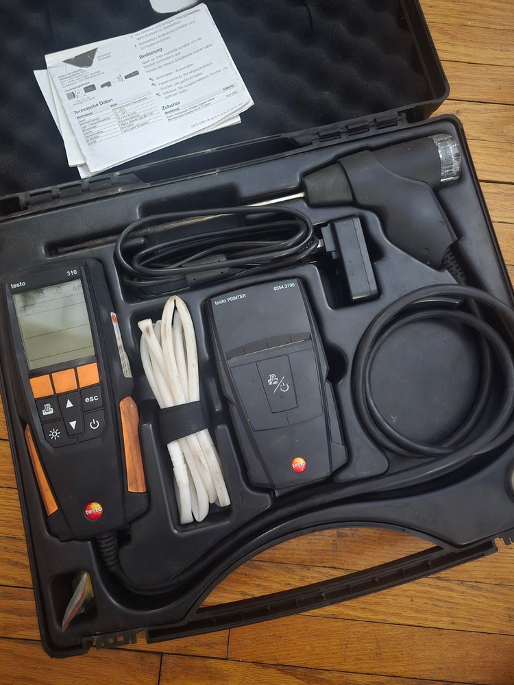 Testo 310 Residential Combustion Analyzer Kit with printer