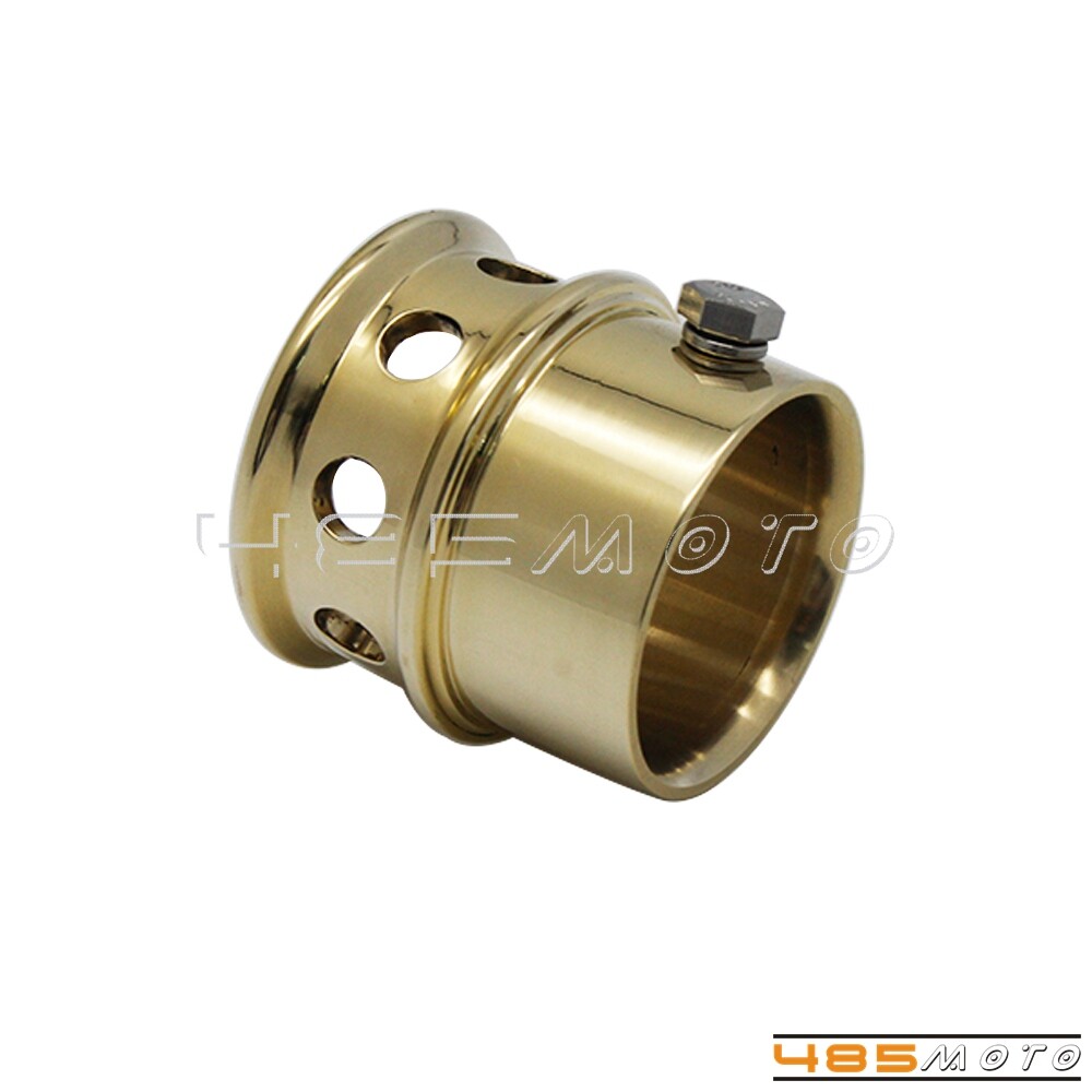 Motorcycle 2" Inch Brass Solid Drilled Exhaust Tips For Harley Chopper Bobber