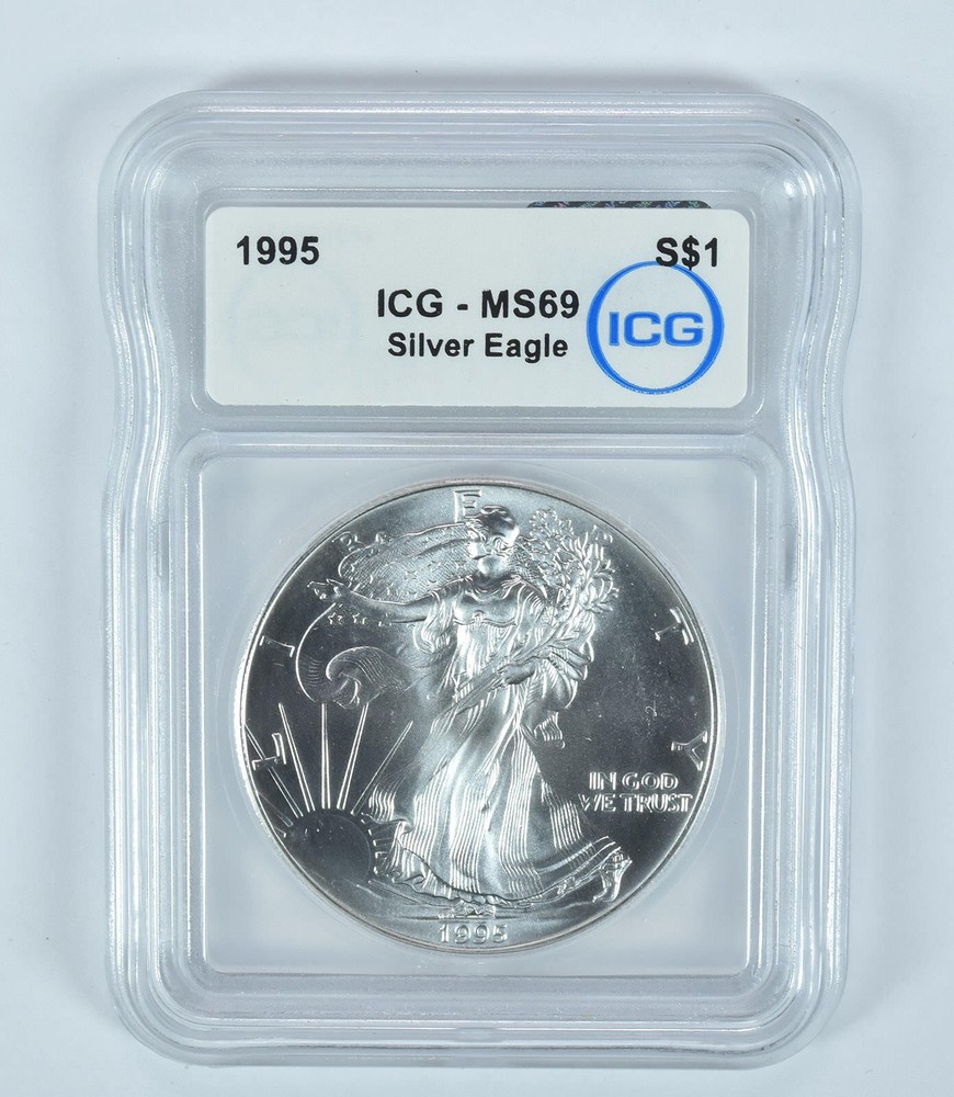 1995 American Silver Eagle MS69 ICG