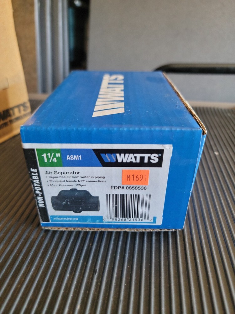 NEW WATTS 1 1/4" ASMI CAST IRON AIR SEPARATOR 0858536