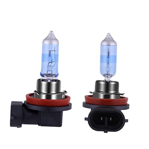 Headlight Bulb 5000K Super White Light Long Life Cool Blue, 2 Pack H11