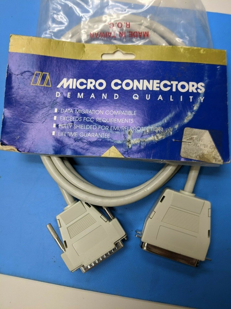 6 ft  CABLE PRINTER CABLE , MICRO CONNECTOR ,   ( ONE )