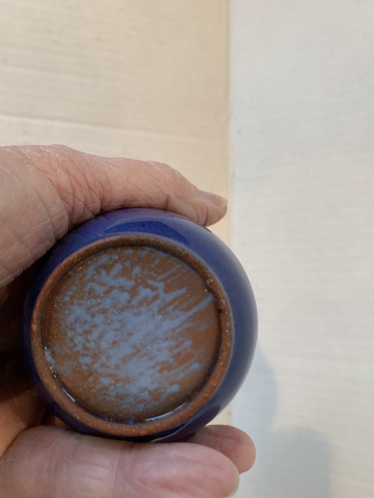 Redware Art Pottery Candle Cup Holder