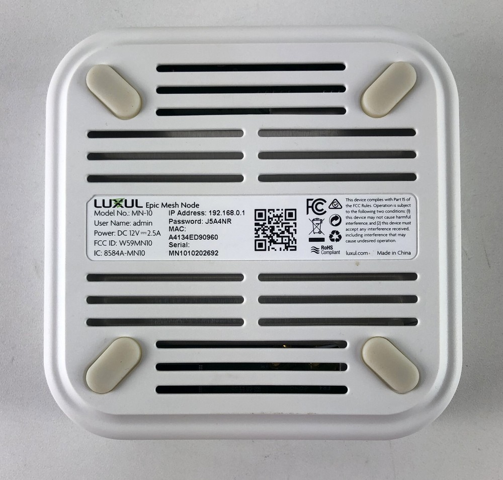 LUXUL Wireless Epic Mesh Node Access Point - Model No. MN-10