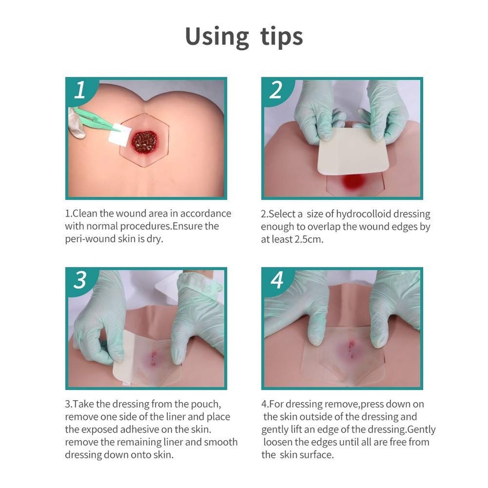 Dimora Hydrocolloid Adhesive Bandage, Hydrocolloid Wound Dressing Thin Type 4...
