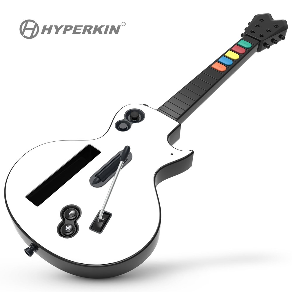 Hyperkin - Hyper Strummer - Wireless Wii Guitar Controller with Strap - White