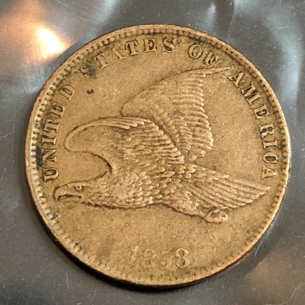 1858 FLYING EAGLE PENNY CENT #68J