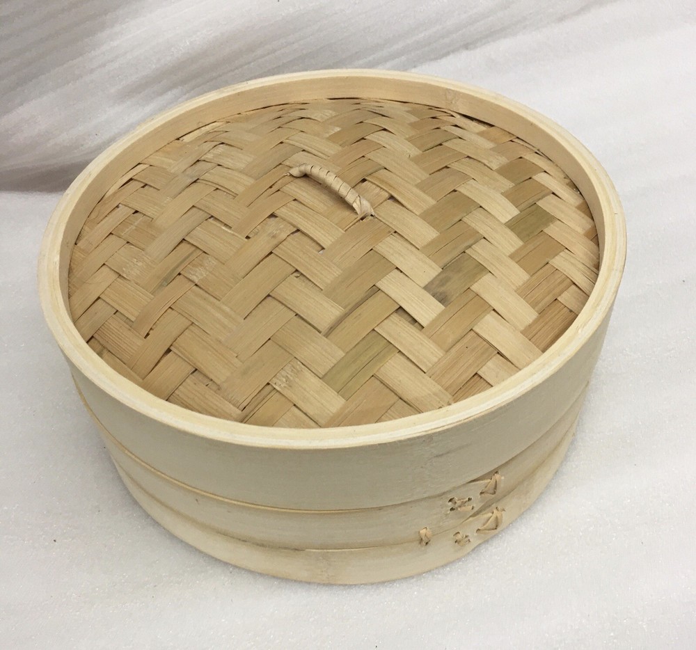 12" Bamboo Steamer - 2 Piece Set - New