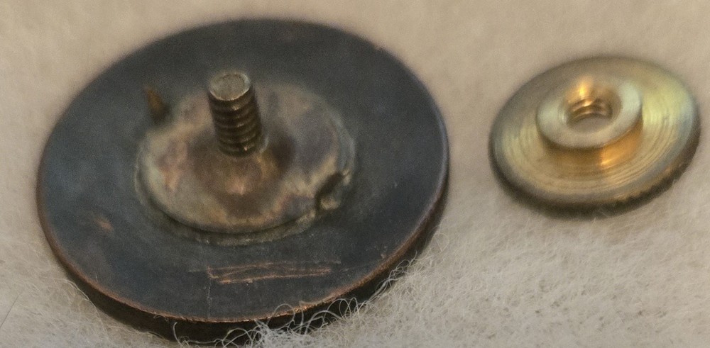 WW1 US Army Infantry "G" Collar Disc with nut