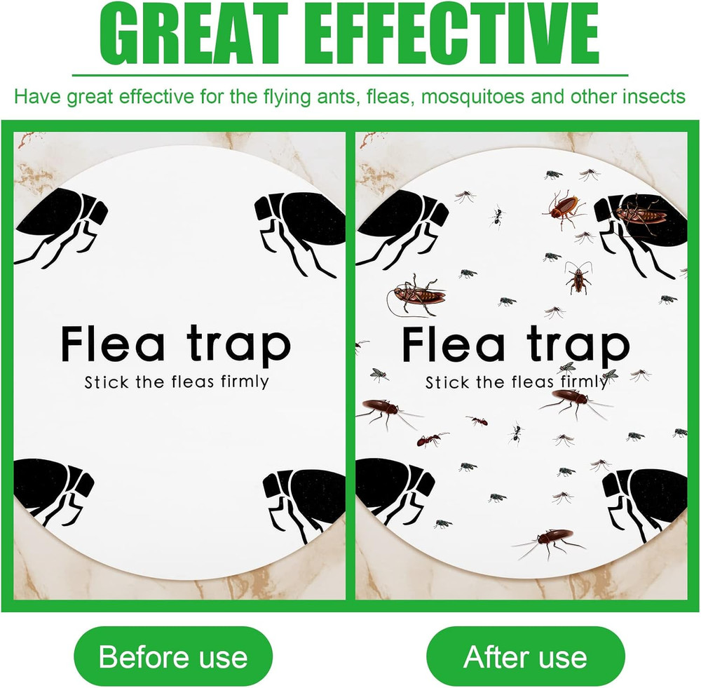 Flea Trap Refill Discs Sticky Fly Trap Refill Glue Board Refills Double Layer Ad