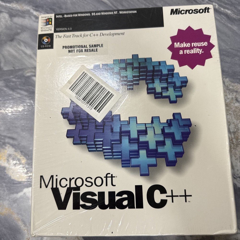 Microsoft Visual C++ Edition 4.0 - BRAND NEW SEALED IN BOX!
