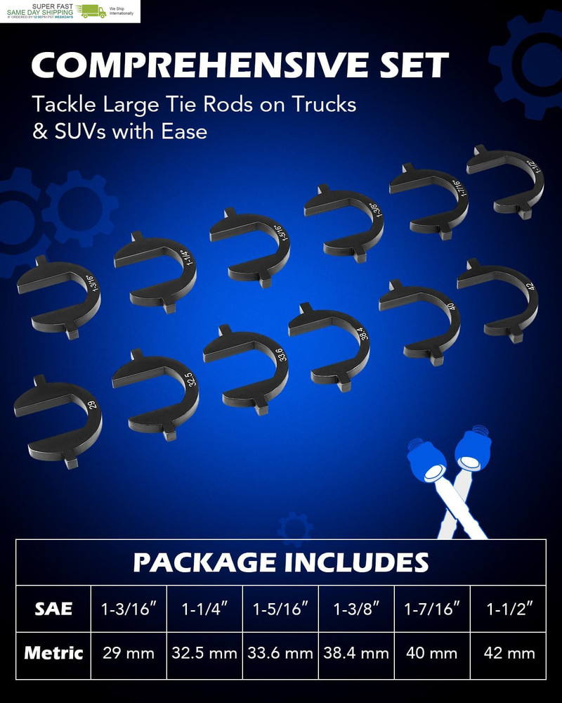 Tech Inner Tie Rod Removal Tool Kit, Inner Tie Rod Tool for Tie Rod Removal and