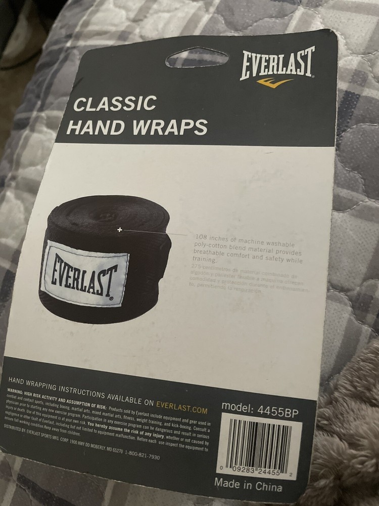 Everlast Classic Hand Wraps BLACK 108”