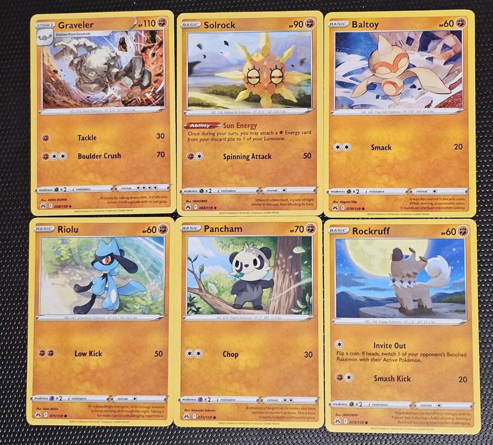 NM Crown Zenith Complete Common and Uncommon Set - 71 Cards