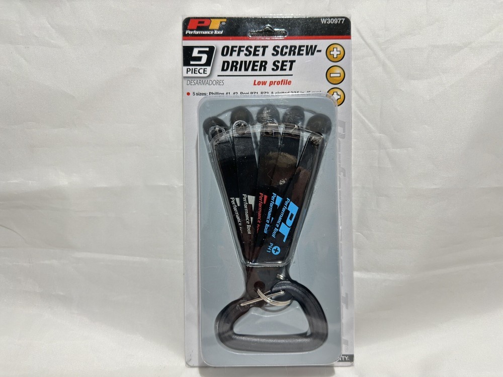 Performance Tool W30977 Low Profile Offset Screwdriver Set
