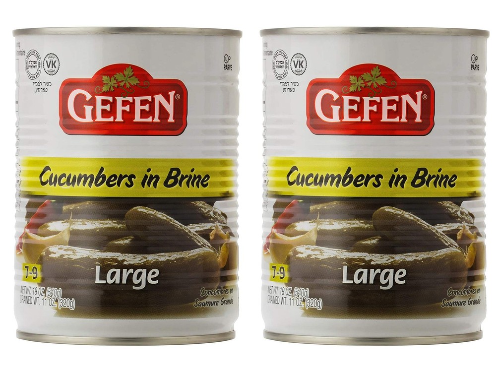 , Large Pickled Cucumber in Brine, 19oz (2 Pack)