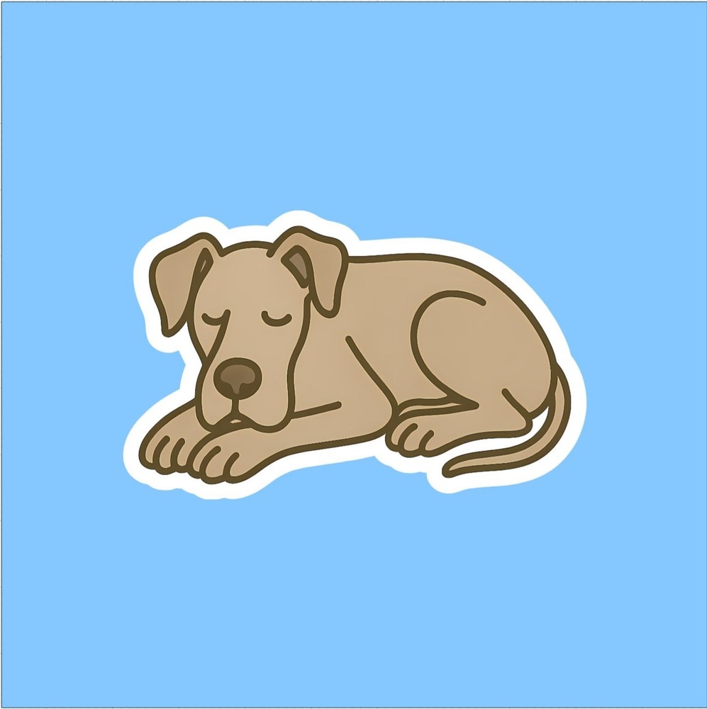 Great Dane Sleeping Sticker