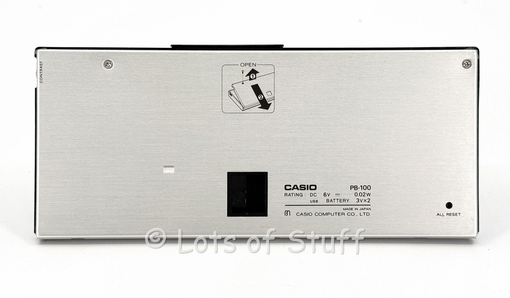 Vintage Casio PB-100 Personal Computer Case Manual Excellent Condition Tested
