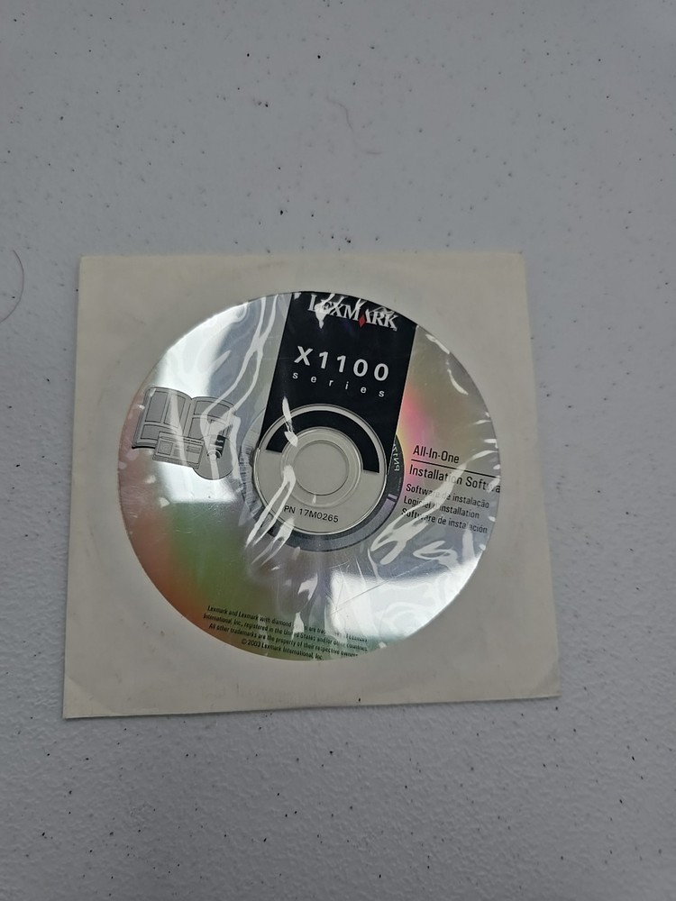 Lexmark 1100 series Printer Installation Software Disk CD - For Windows